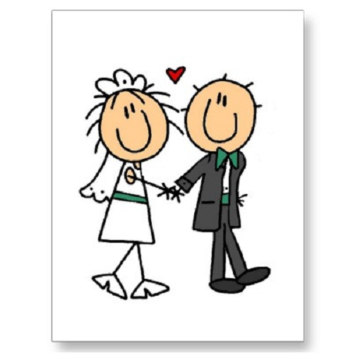Cartoon-Bride-and-Groom- . - Bride Groom Clipart