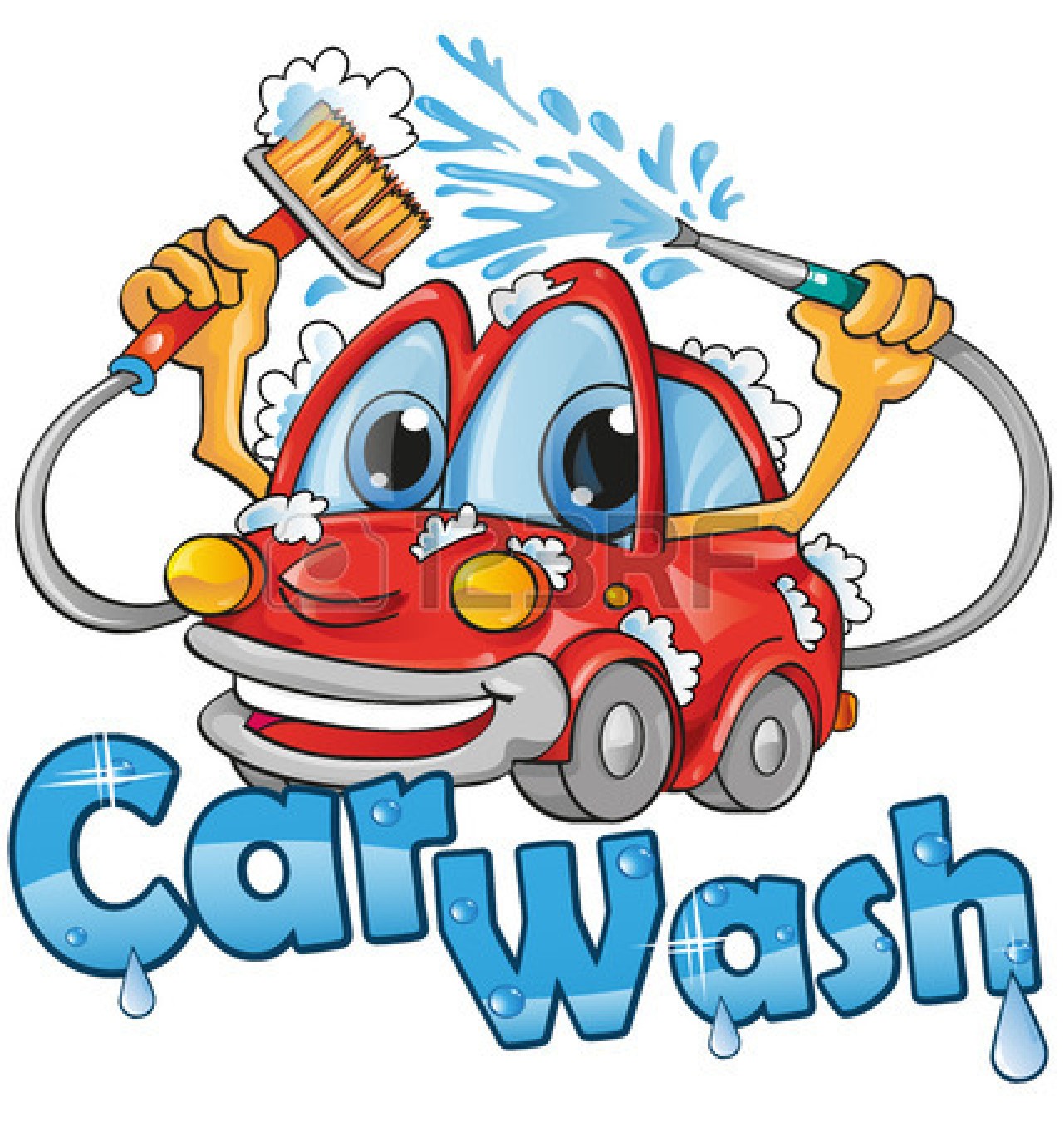 Car wash service - happy .