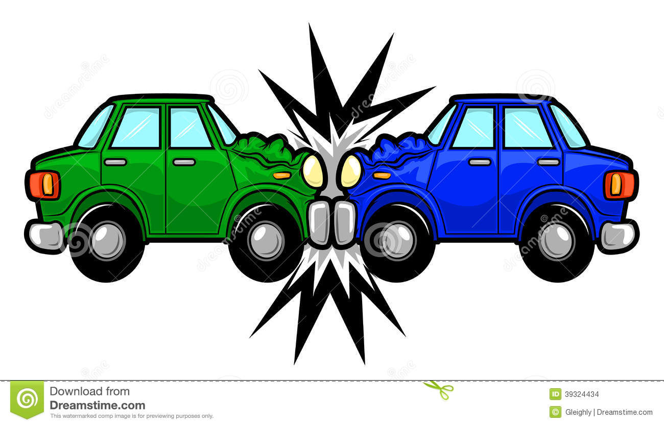 Cartoon Car Crash Clipart #1
