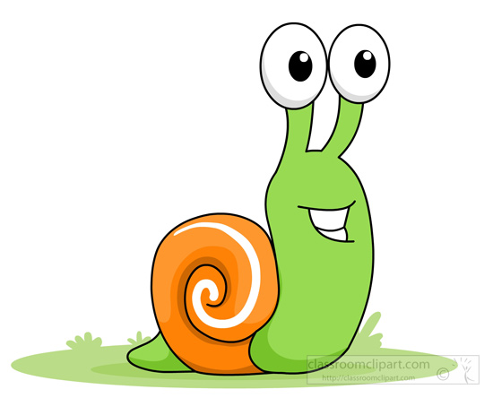 cartoon clipart green snail in shell. Size: 48 Kb