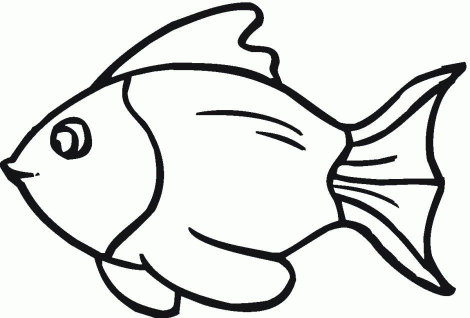 Cartoon Clipart Of A Black An - Fish Clip Art Black And White