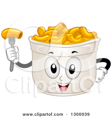 Cartoon Cup Of Macaroni And Cheese Character by BNP Design Studio