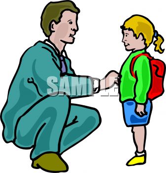 Cartoon Dad Clipart Cliparthu - Father Daughter Clipart