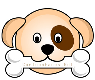 Cartoon Dog Faces Clipart #1
