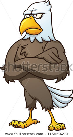 Bald Eagle Mascot with Backpa