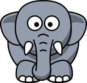 Cartoon Elephant clip art - v - Clip Art Public Domain