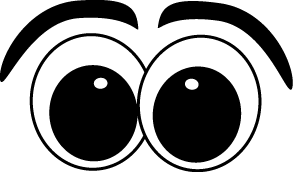 Cartoon Eyes Clip Art Image - set of cartoon eyes with eyebrows. This image is a transparent png.