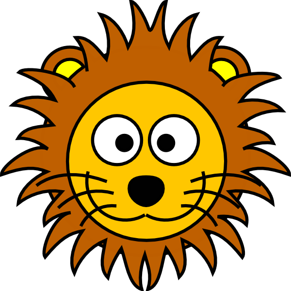 Cartoon Golden Lion 2 Clip Ar - Lion Face Clipart