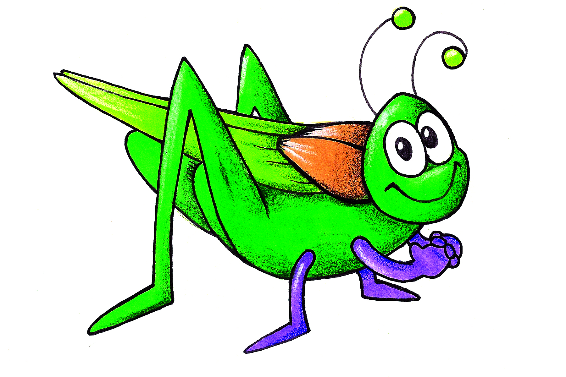 Cartoon Grasshopper Clipart F - Grasshopper Clip Art