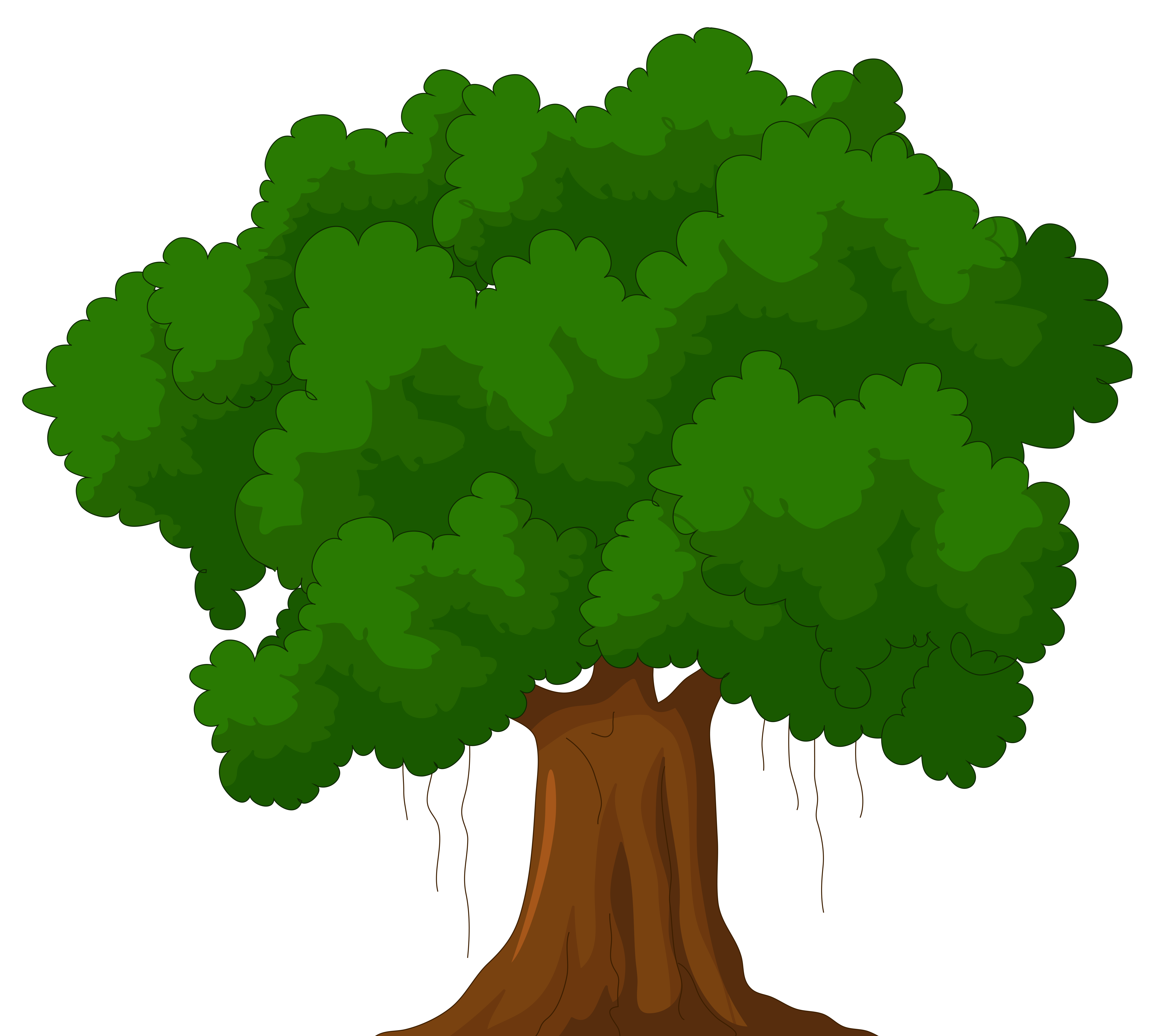 Cartoon green tree clipart web clipart