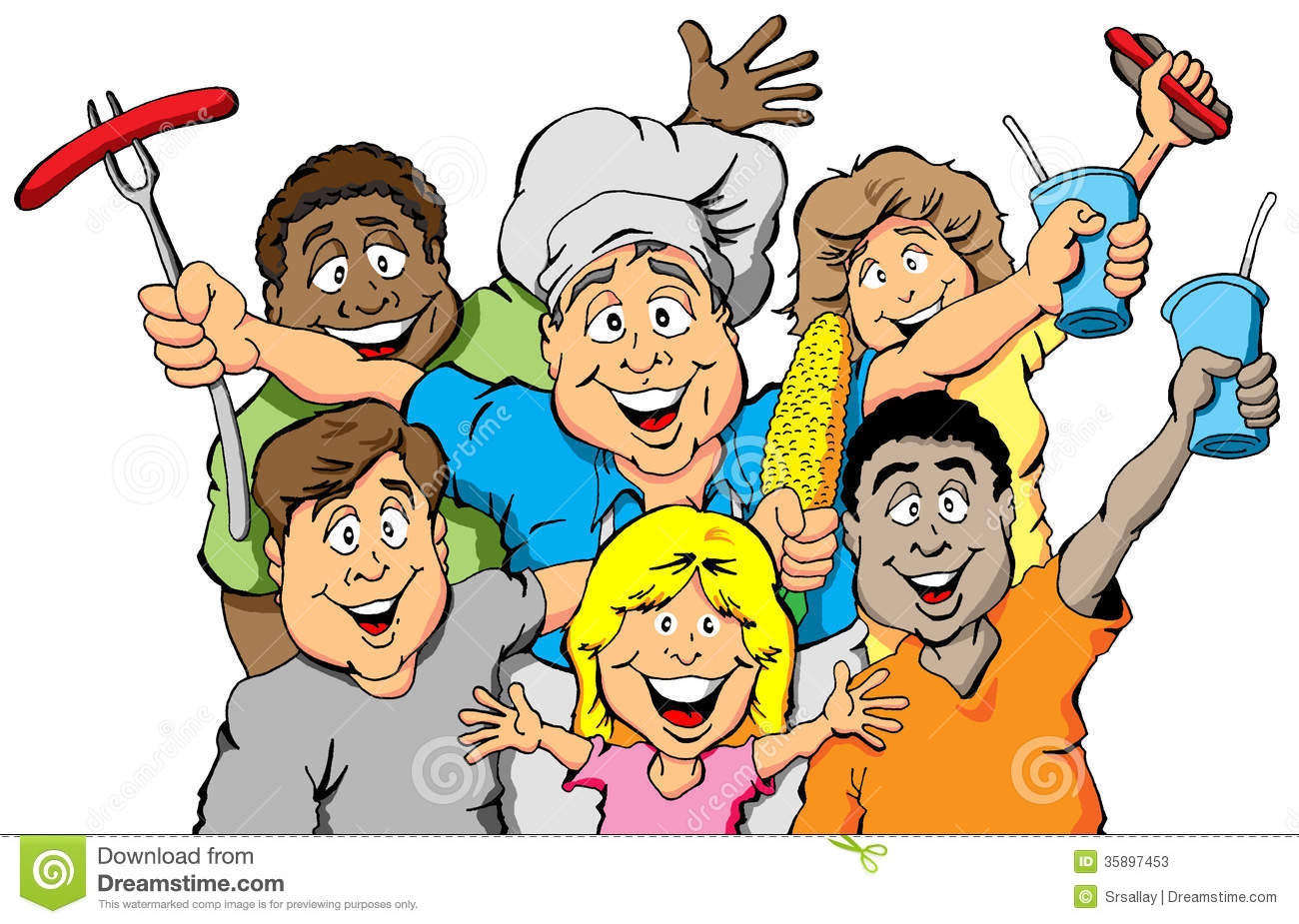 Cartoon Group Of People Clip Art