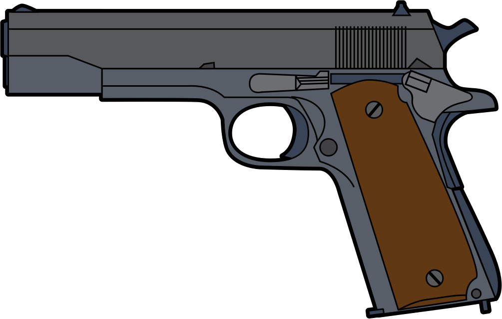 Gun, Pistol Clipart