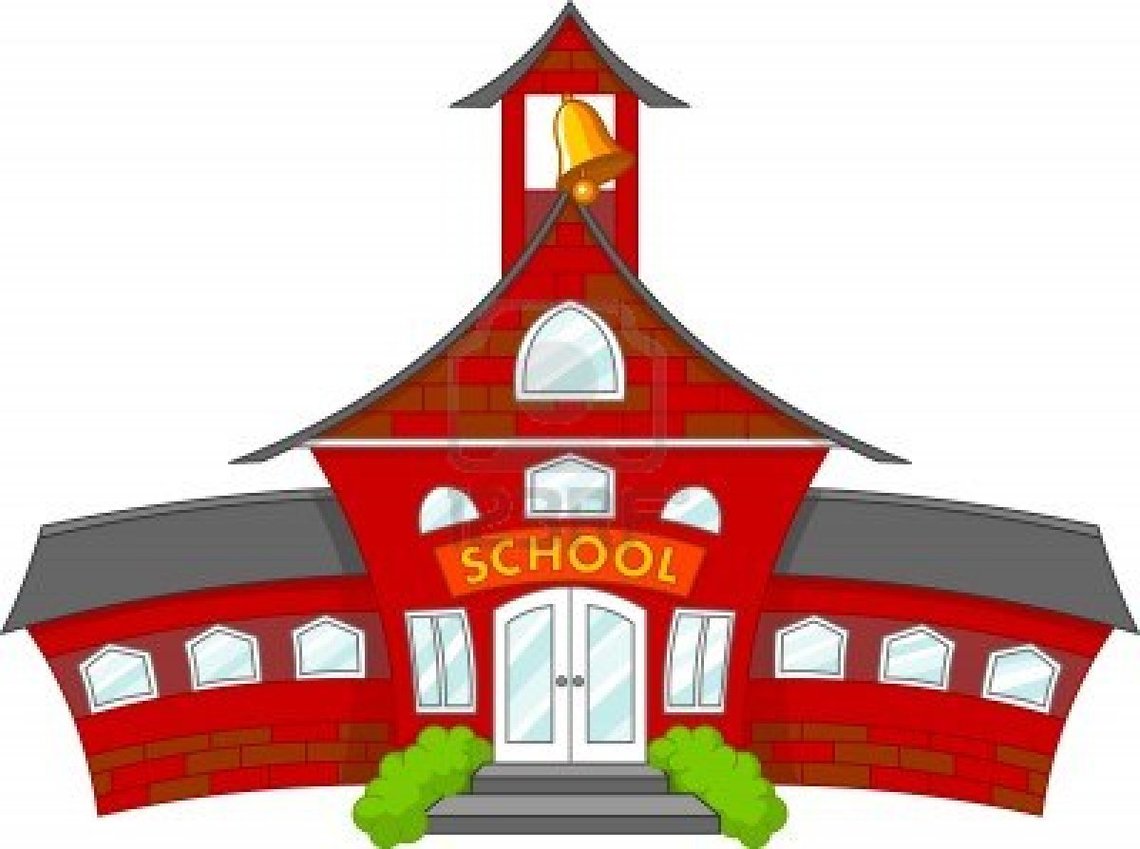 Cartoon High School Building - Middle School Clipart