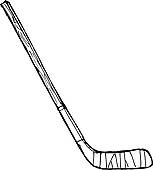 Cartoon Hockey Player Skating - Hockey Stick Clipart