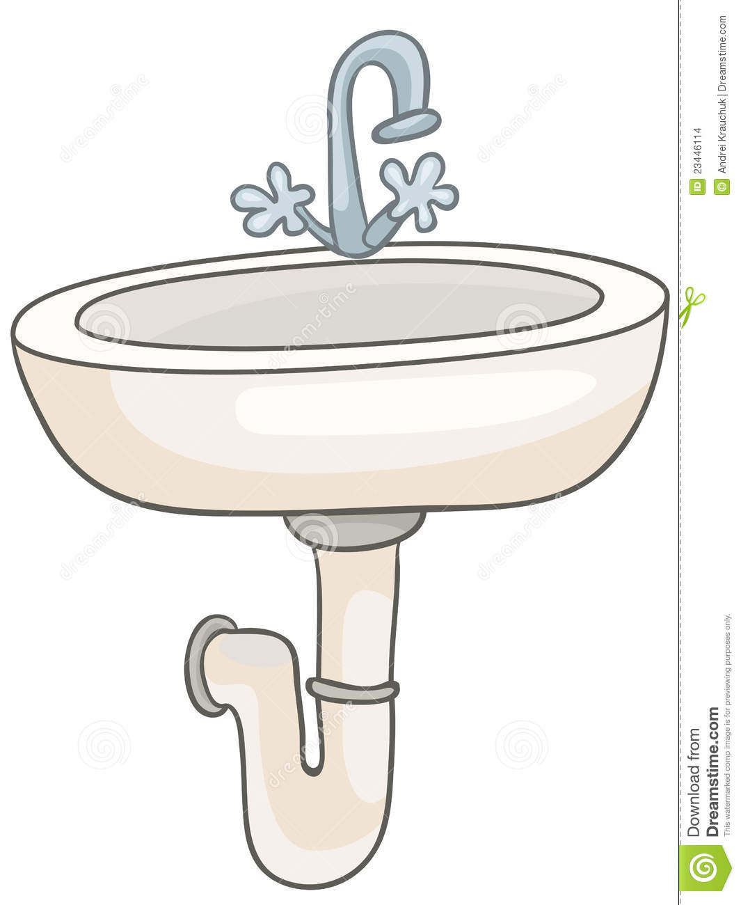 Cartoon Home Washroom Sink - Sink Clipart