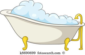 Cartoon Home Washroom Tub - Bathtub Clipart