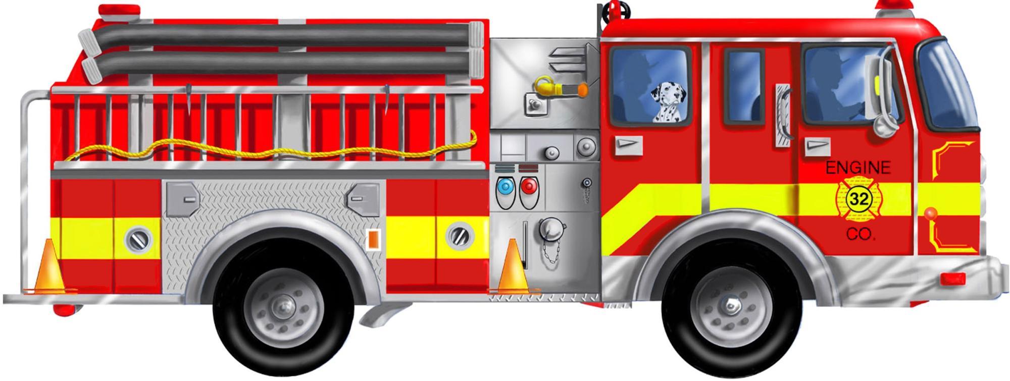 Fire truck clipart black and 