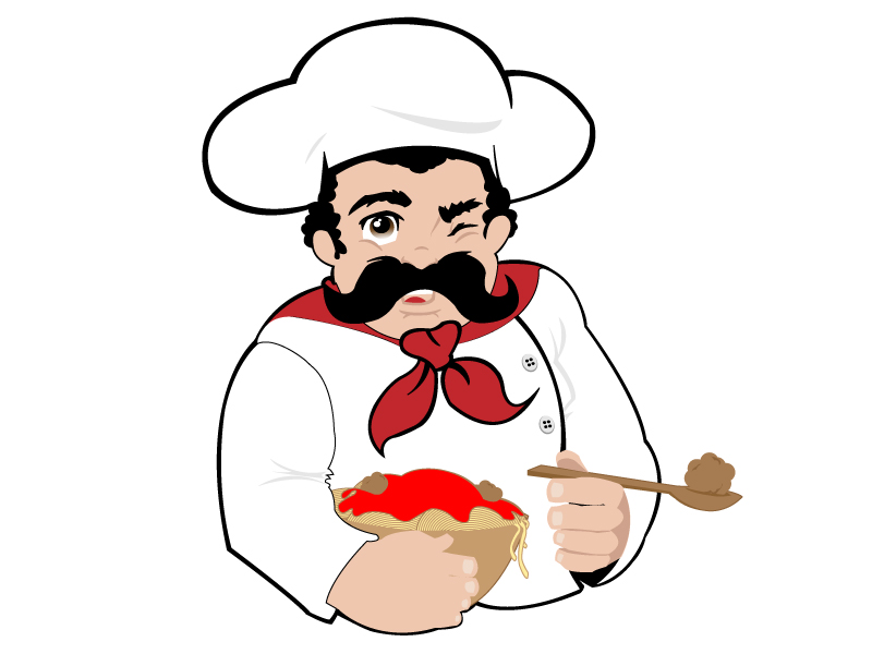 Cartoon Italian Chef