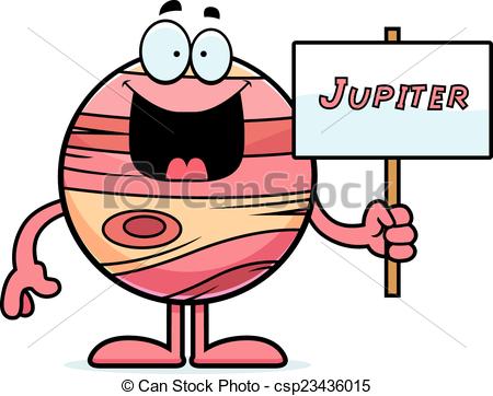 ... Cartoon Jupiter Sign - A cartoon illustration of the planet.