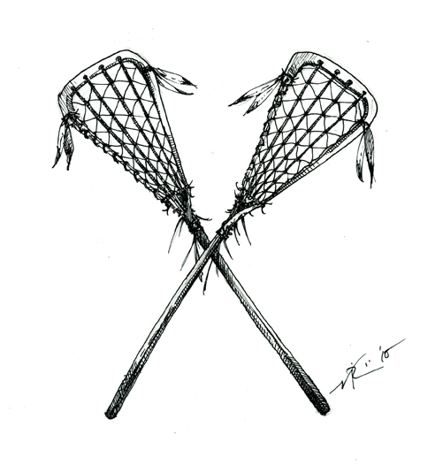 Description Crossed Lacrosse 