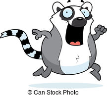 ... Cartoon Lemur Running - A - Lemur Clipart