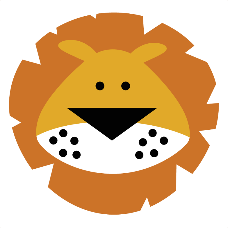 Simple Lion Head Clipart