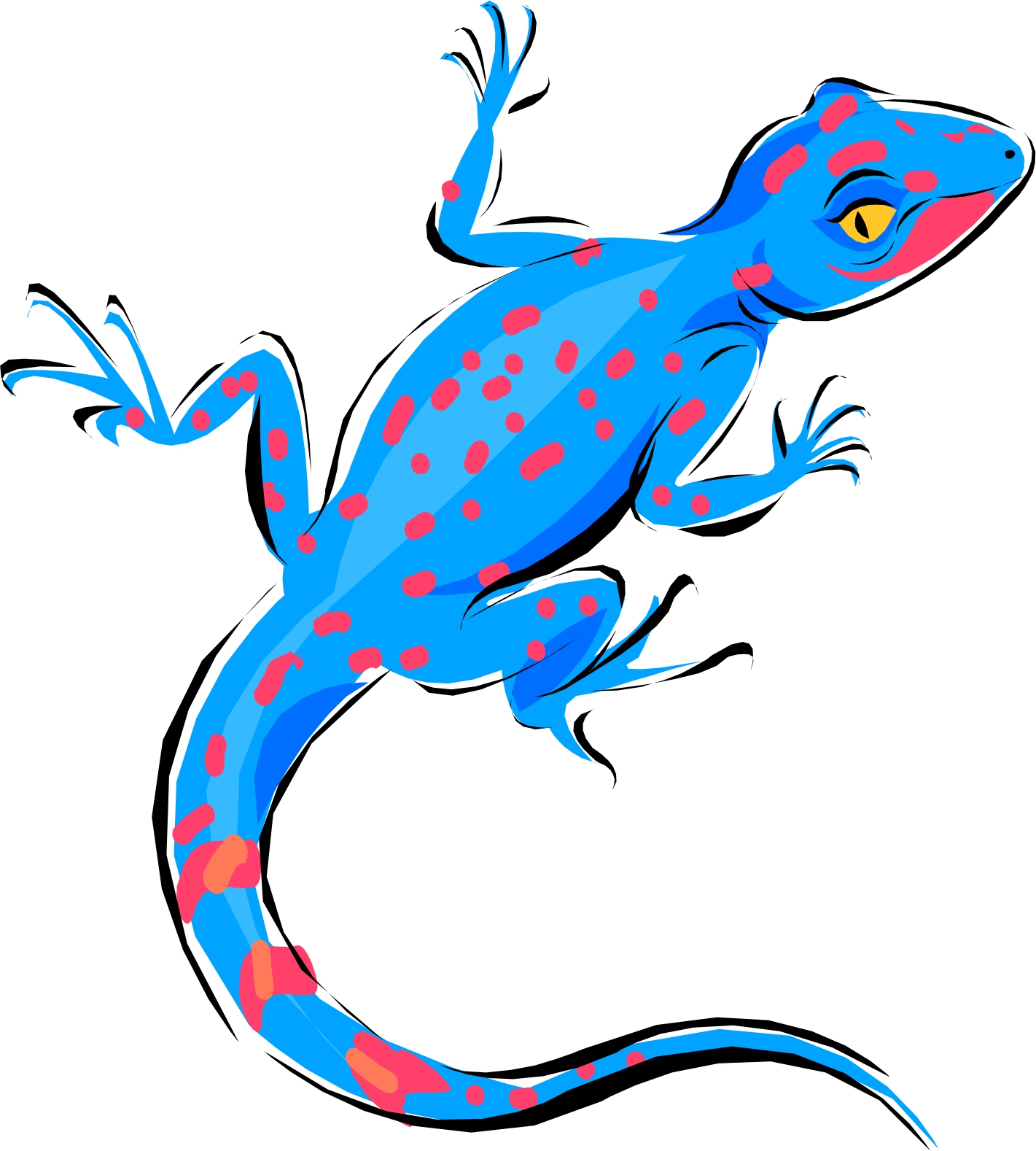 Cartoon Lizard - Clipart .