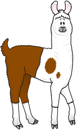 Cartoon llama clipart image - Llama Clipart