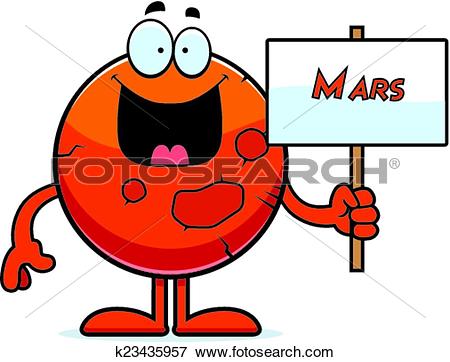 Cartoon Mars Sign - Mars Clip Art