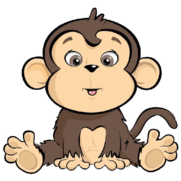 Cartoon Monkeys - Baby Monkey Clipart