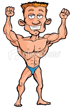 Cartoon Muscle Man Clipart. 1 - Muscle Man Clip Art