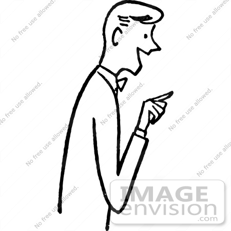 Cartoon Of A Friendly Man Poi - Man Clipart Black And White