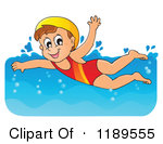 Swimming cliparts