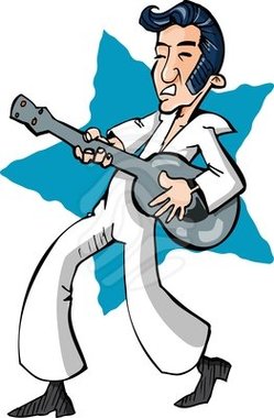 Cartoon Of An Elvis Impersonator Clipart