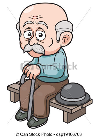 Illustration Of An Old Man Ho