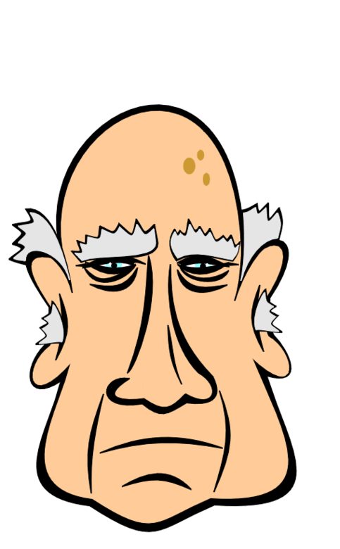 ... Cartoon old man smiling clipart ...