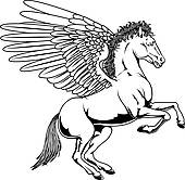 ... cartoon pegasus; pegasus  - Pegasus Clip Art