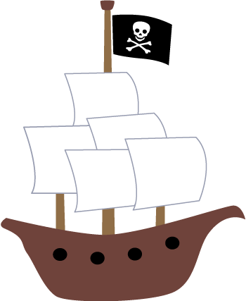 Cartoon Pirate Ship Clip Art - Pirate Ship Clipart