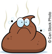 ... Cartoon Poop - A cartoon pile of brown poop with flies.