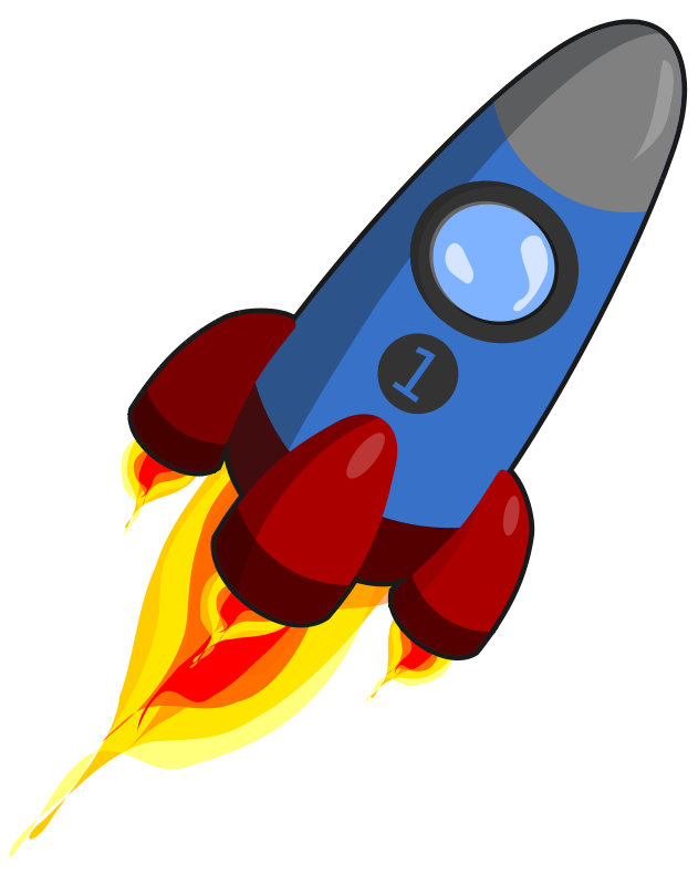 Free Simple Rocketship Clip A