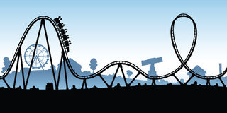Cartoon Rollercoaster Stock Images