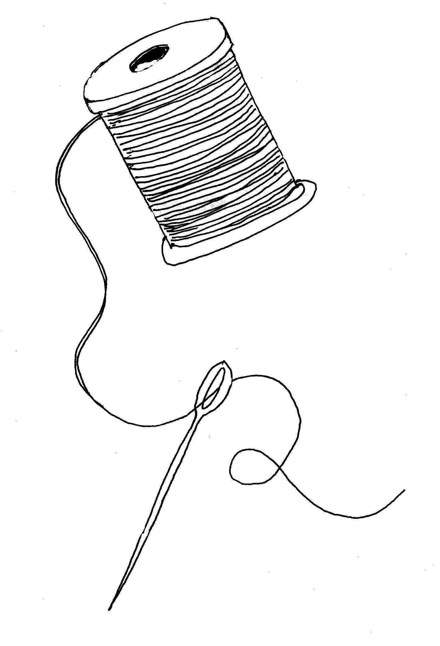 Cartoon Sewing Needle And Thread - Clipart library