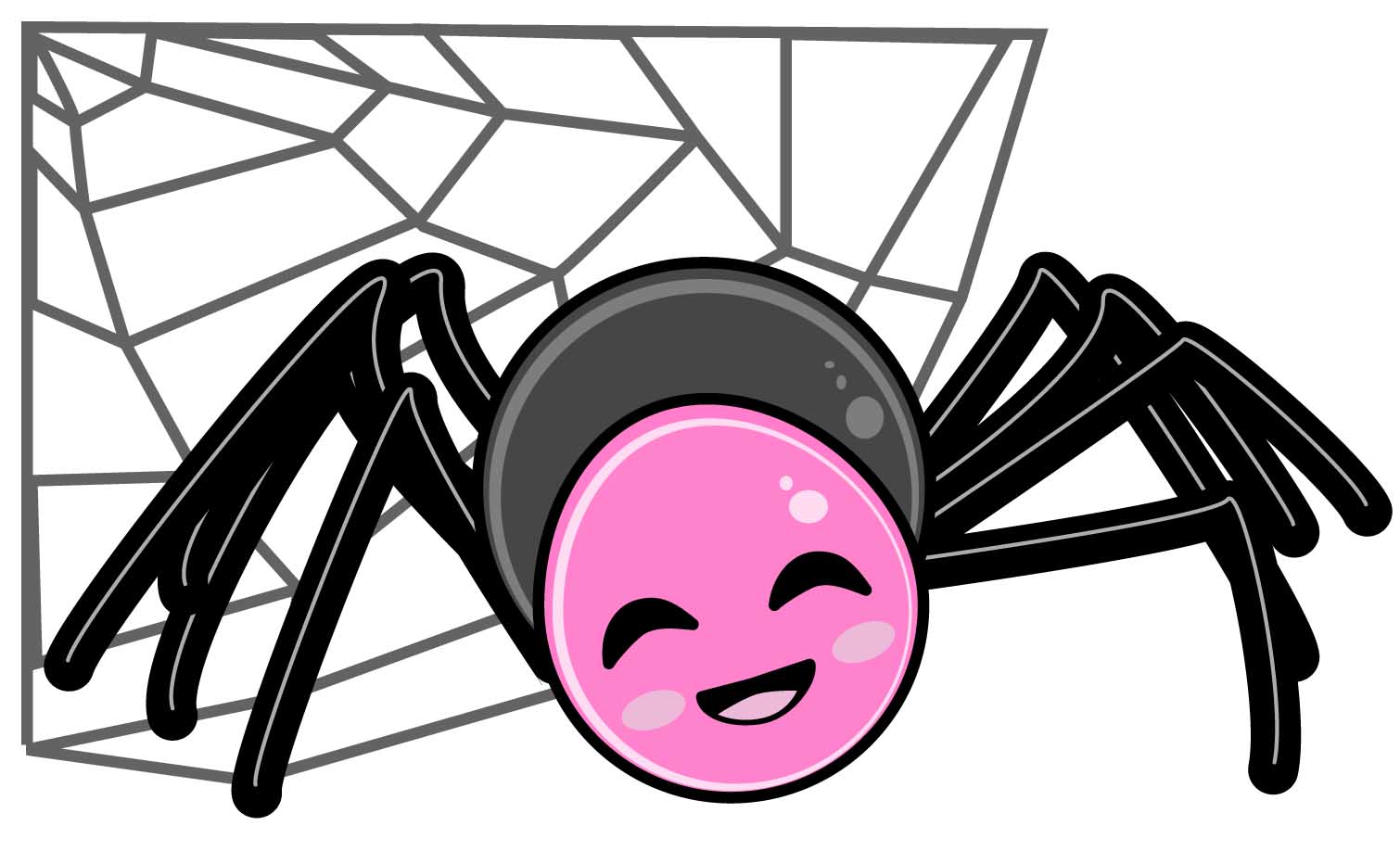 spider clipart black and whit