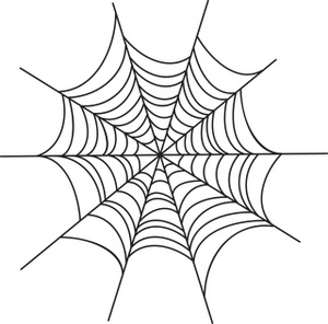 Cartoon spider web clipart - .