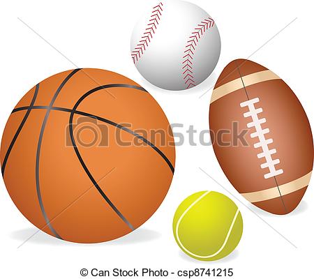 cartoon sports ball Clip Artby lineartestpilot0/1; Sports ball - Four major sports ball