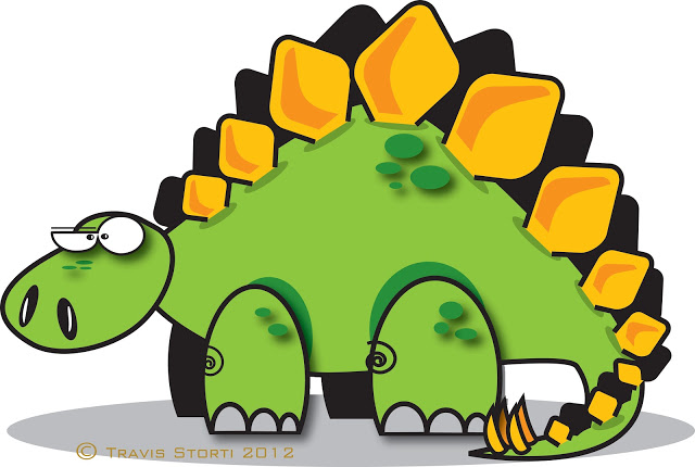 Cartoon Stegosaurus - ClipArt .