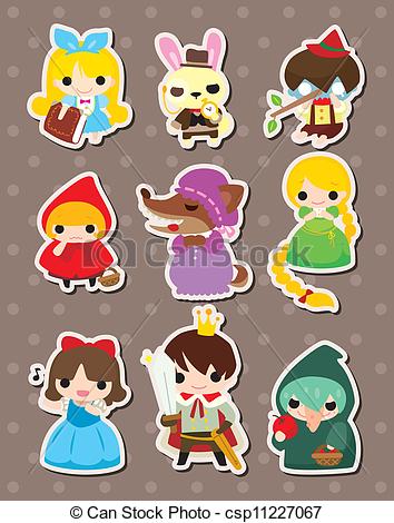 cartoon story people stickers - Stickers Clipart