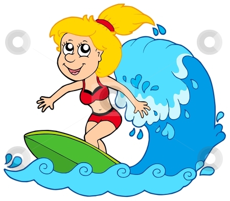 Cartoon Surfer Clipart #1
