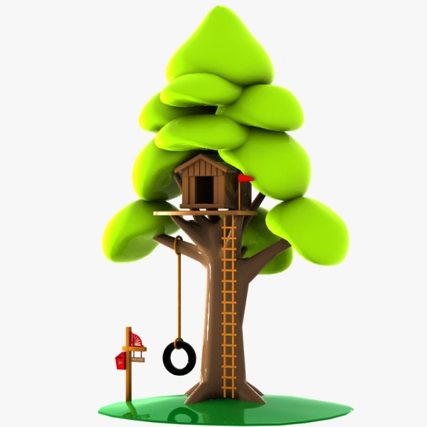 cartoon tree house 3ds - Clip - Tree House Clipart