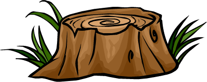 Illustration of tree stump .